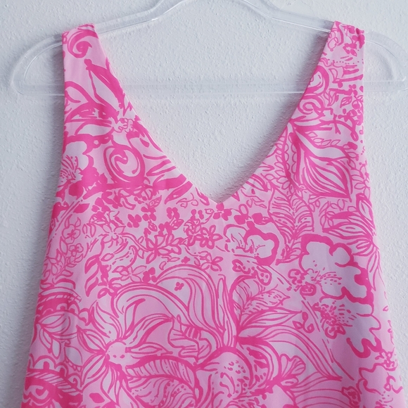 Lilly Pulitzer Reversible Florin Tank Top V-Neckline Blouse - Picture 3 of 11
